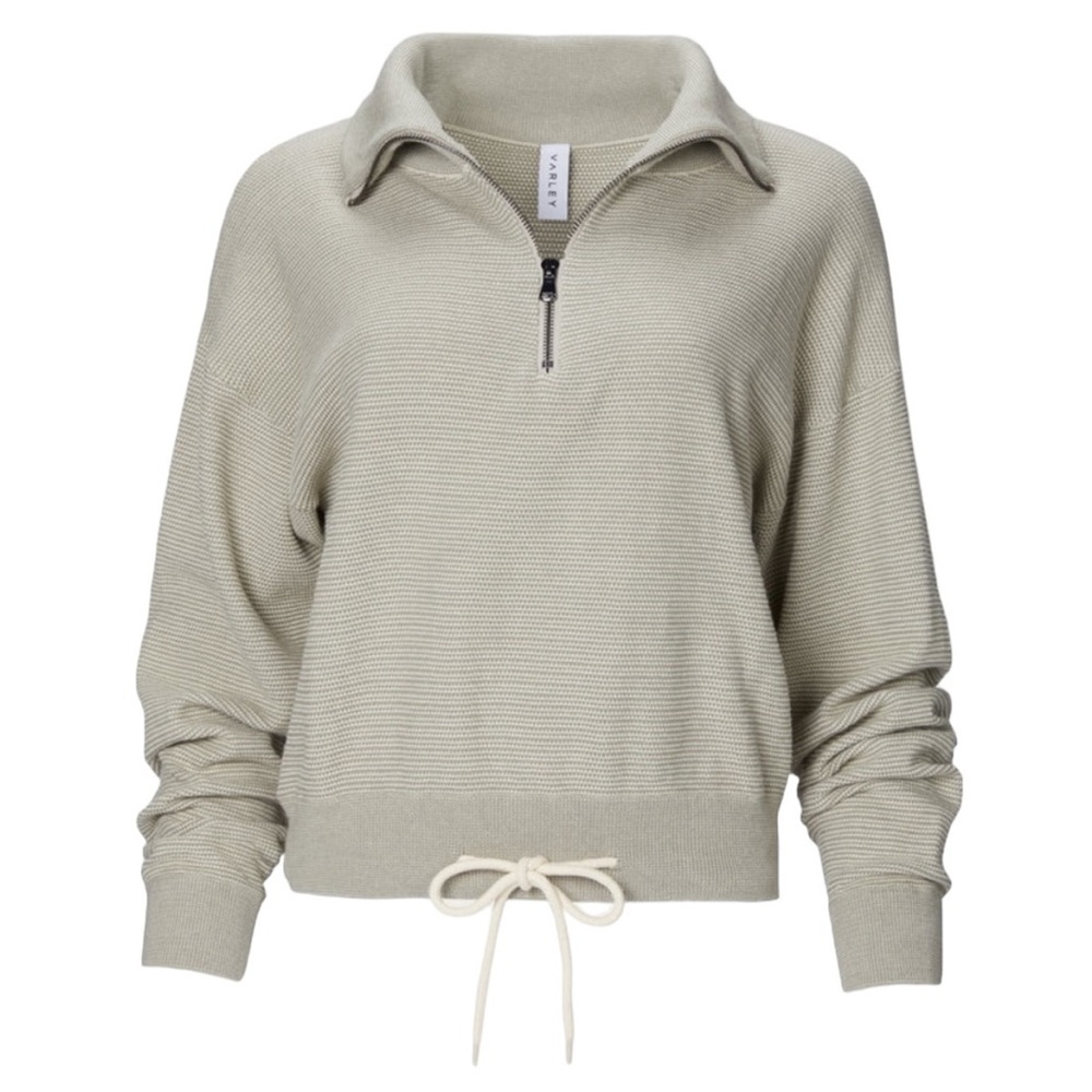 Varley Light Gray Quarter-Zip Sweatshirt